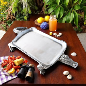 Arthur Court Alligator Alligator Figural Platter