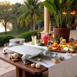 Arthur Court Alligator Alligator Figural Platter