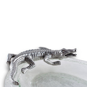 Arthur Court Alligator Alligator Glass Platter