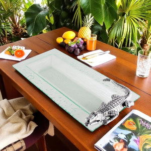 Arthur Court Alligator Alligator Oblong Tray