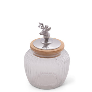 Arthur Court Antler Deer / Elk Knob Glass Canisters