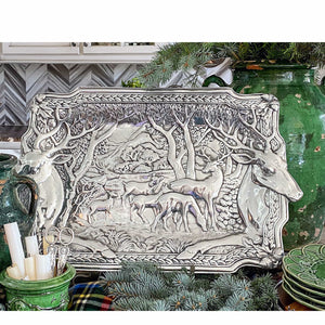 Arthur Court Antler Elk Herd Oblong Tray