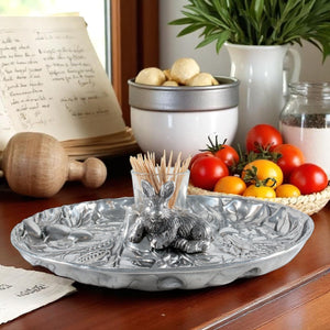 Arthur Court Bunny Rabbit Garden Tidbit Tray