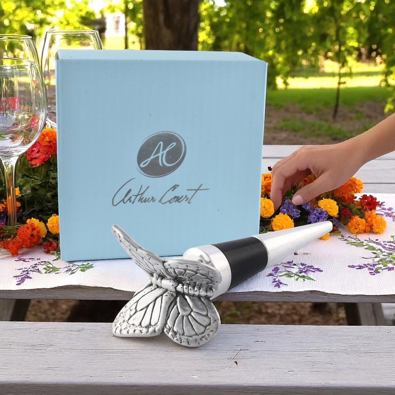 Arthur Court Butterfly Bottle Stopper - Butterfly
