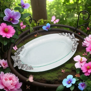 Arthur Court Butterfly Butterfly Glass Platter