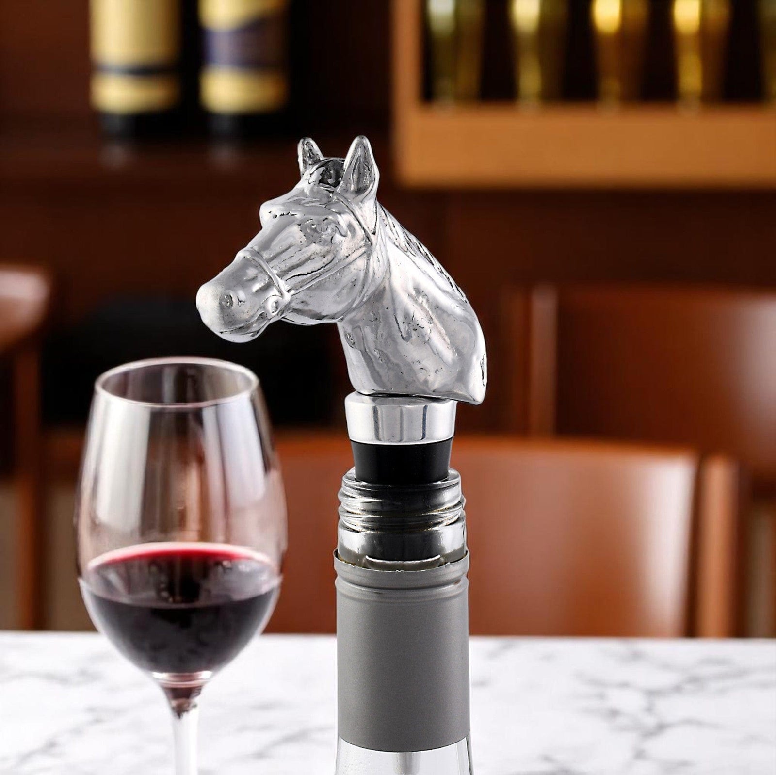 Arthur Court Equestrian Bottle Stopper - Horse Head