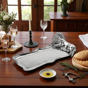 Arthur Court Equestrian Horse Figural Oblong Tray