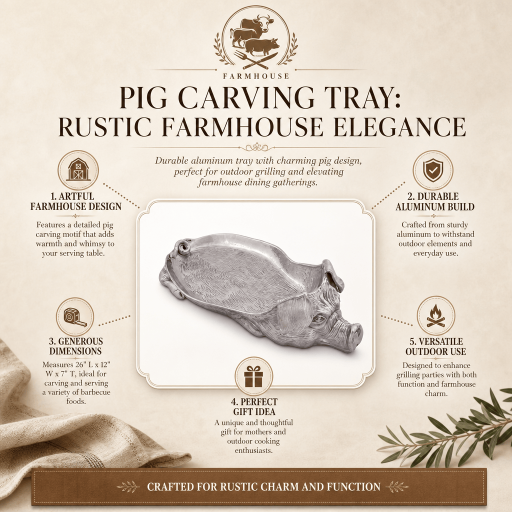 Arthur Court Farmer's Market Pig Carving Tray