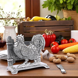 Arthur Court Farmer's Market Rooster Upright Napkin Holder