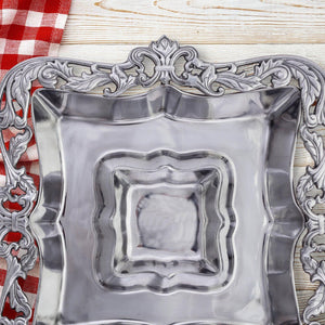 Arthur Court Fleur De Lis Acanthus Chip and Dip