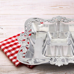 Arthur Court Fleur De Lis Acanthus Chip and Dip