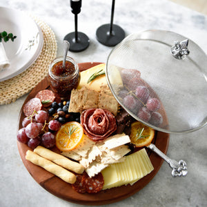 Arthur Court Fleur De Lis Fleur de Lis 3 Piece Picnic Cheese Board /Spreader