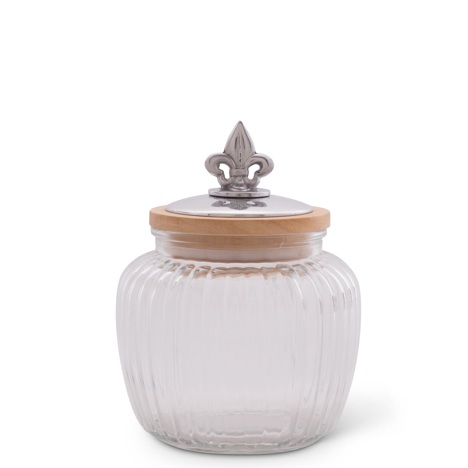 Arthur Court Fleur De Lis Fleur De Lis Knob Glass Canisters