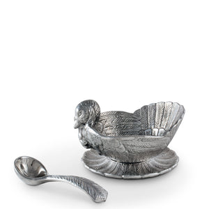 Arthur Court Game Birds Turkey 3-Piece Condiment Set