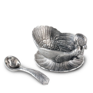 Arthur Court Game Birds Turkey 3-Piece Condiment Set