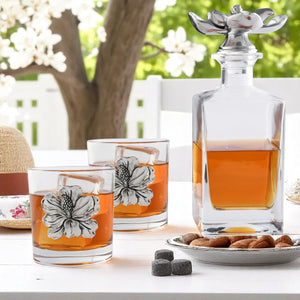 Arthur Court Magnolia Magnolia Decanter Set with Glasses