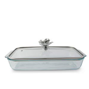 Arthur Court Magnolia Magnolia Lid with Pyrex 3 quart Baking Dish