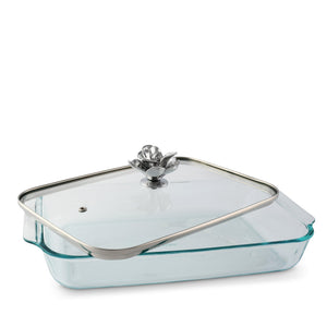 Arthur Court Magnolia Magnolia Lid with Pyrex 3 quart Baking Dish