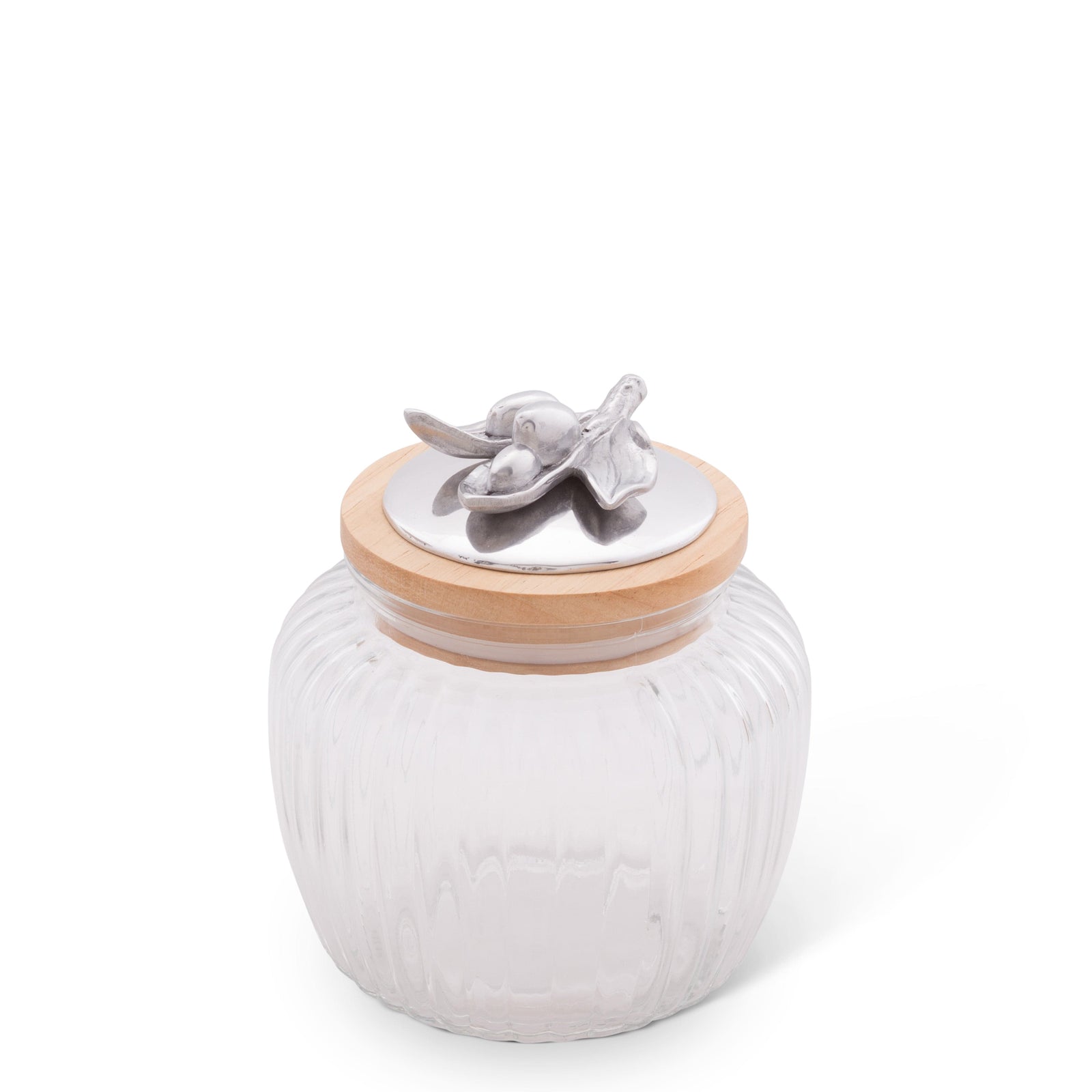 Arthur Court Olive Grove Olive Knob Glass Canisters