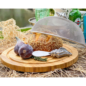 Arthur Court Sea and Shore Conch Shell 3 Piece Picnic Cheese Board / Spreader