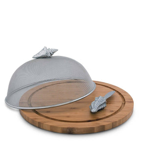 Arthur Court Sea and Shore Conch Shell 3 Piece Picnic Cheese Board / Spreader