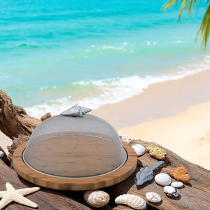 Arthur Court Sea and Shore Conch Shell 3 Piece Picnic Cheese Board / Spreader