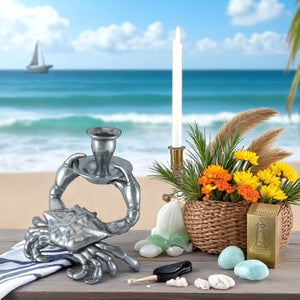 Arthur Court Sea and Shore Crab Taper Candle Holders