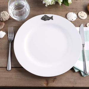 Arthur Court Sea and Shore Fish Melamine Lunch Plates - Set of 4