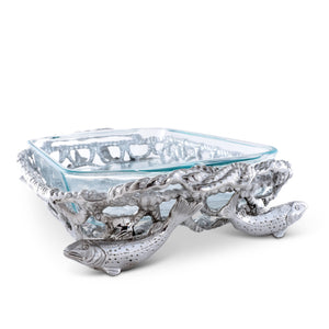 Arthur Court Sea and Shore Fish Net Casserole / Pyrex Holder