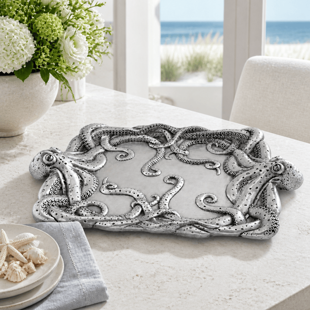 Arthur Court Sea and Shore Octopus Centerpiece Tray