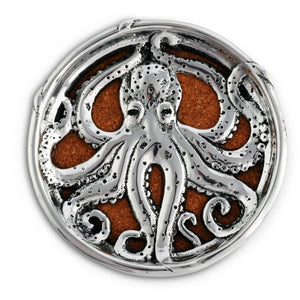 Arthur Court Sea and Shore Octopus Drink Coaster Set of 4