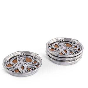 Arthur Court Sea and Shore Octopus Drink Coaster Set of 4