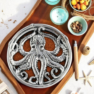 Arthur Court Sea and Shore Octopus Drink Coaster Set of 4