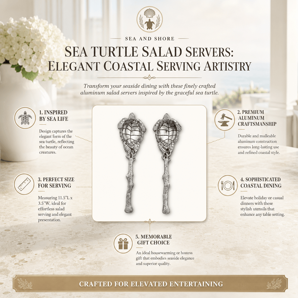Arthur Court Sea and Shore Sea Turtle Salad Servers