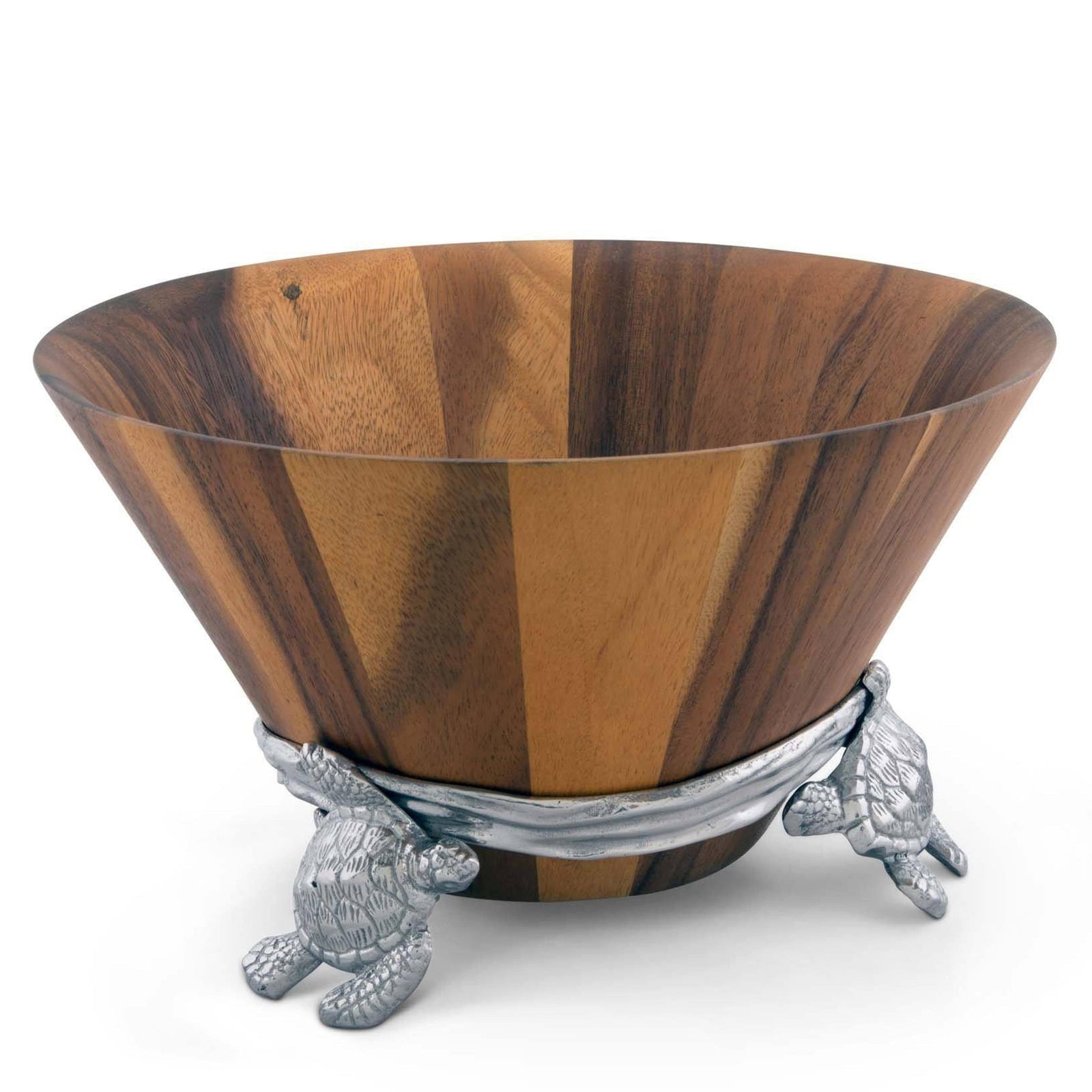 Arthur Court Sea and Shore Sea Turtle Wood Salad Bowl