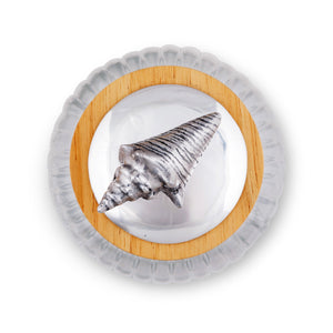 Arthur Court Sea and Shore Shell Knob Glass Canisters