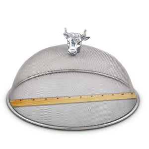 Arthur Court Western Frontier Cow Head Stainless Mesh Picnic Cover