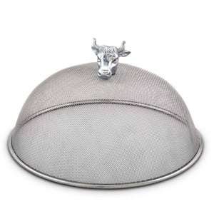Arthur Court Western Frontier Cow Head Stainless Mesh Picnic Cover