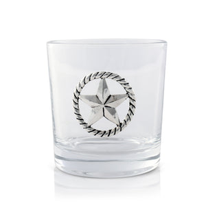 Arthur Court Western Frontier Western Star Bar Glasses Set of 4