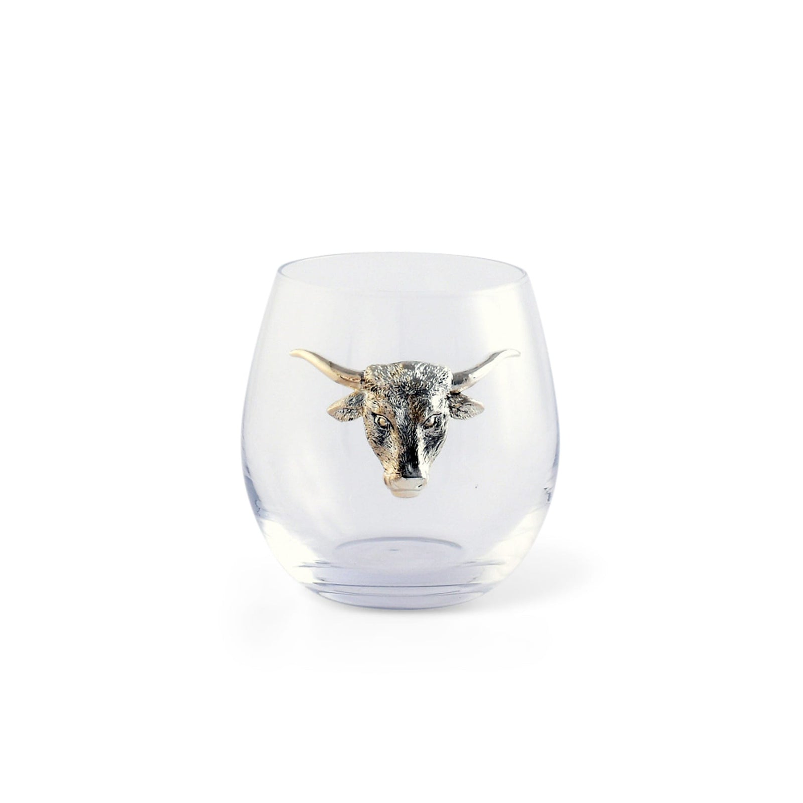 Arthur Court Wine Glasses / Stemware Longhorn Stemless Wine Glasses - Set of 4