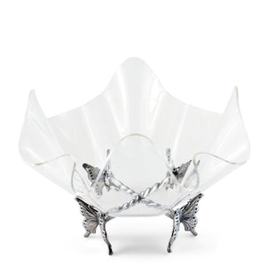 Arthur Court Butterfly Butterfly Stand Acrylic Bowl 14