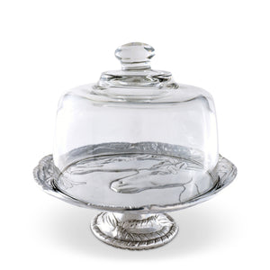 Arthur Court Equestrian Horse Plate with Glass Dome