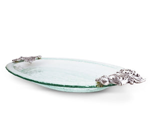 Arthur Court Fleur De Lis Fleur-De-Lis Glass Platter