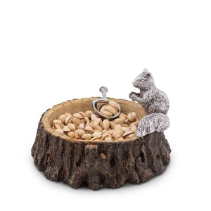 Arthur Court Forest Standing Squirrel Nut Bowl