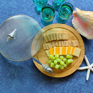 Arthur Court Sea and Shore Conch Shell 3 Piece Picnic Cheese Board / Spreader