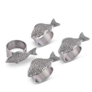 Arthur Court Sea and Shore Fish Napkin Rings - set of 4