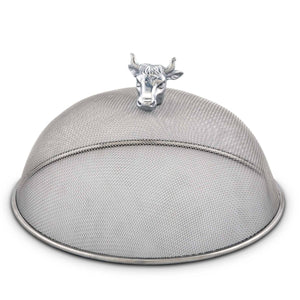 Arthur Court Western Frontier Cow Head Stainless Mesh Picnic Cover
