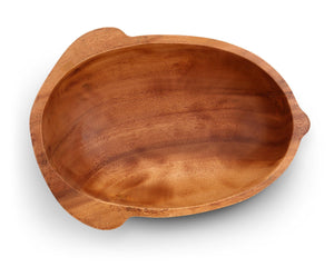 Arthur Court Wood Bowls / Boards Acorn Shape Acacia Wood Salad  Bowl Large
