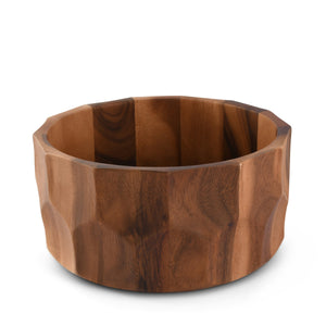 Arthur Court Wood Bowls / Boards Diamond Pattern Large Acacia  Wood Salad Bowl