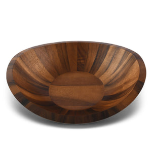 Arthur Court Wood Bowls / Boards Munich Pattern Large Acacia  Wood Salad Bowl